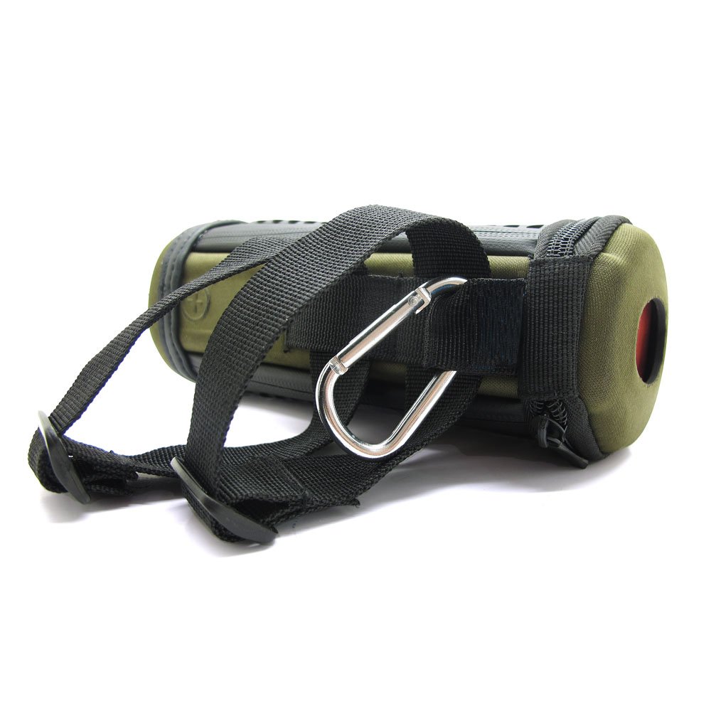 

co2CREA(TM) Black PU Leather Case Travel Carry Bag Protective Skin Motor Bike Bicycle Mount Carabiner Clip For Logitech Ultimate Ears UE BOOM Wireless Bluetooth Speaker