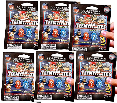 TeenyMates NFL Wide Receivers LOT OF 6 Series 3 Booster PACKS