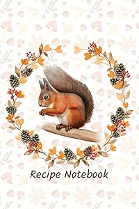 Squirrel Blank Recipe Book with Index