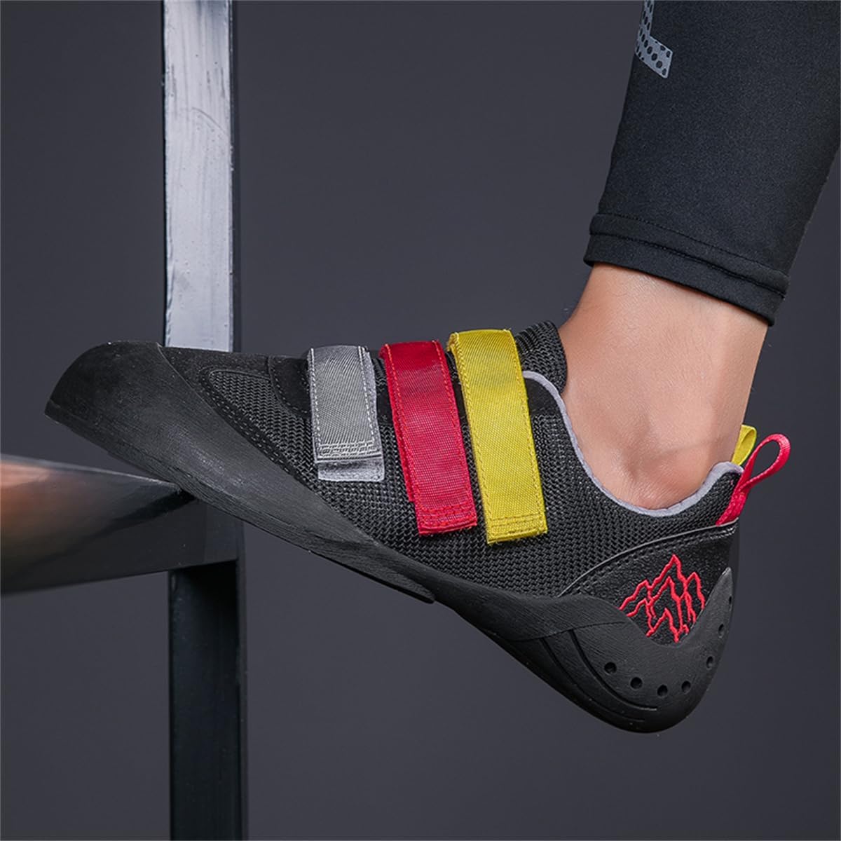 Ladies Rock Climbing Trainers Hook & Loop Non Slip Wall Climbing Training Shoes Casual Comfort Bouldering Sneakers_vogvips.com