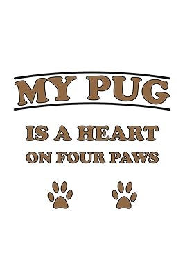 My Pug is a heart on four paws: Monatsplaner, Termin-Kalender für Hunde-Halter | Geschenk-Idee | A5 | 120 Seiten