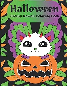 Cute & Creepy Halloween Kawaii Coloring Book: For Adults and Kids by L. A. Graham Mason