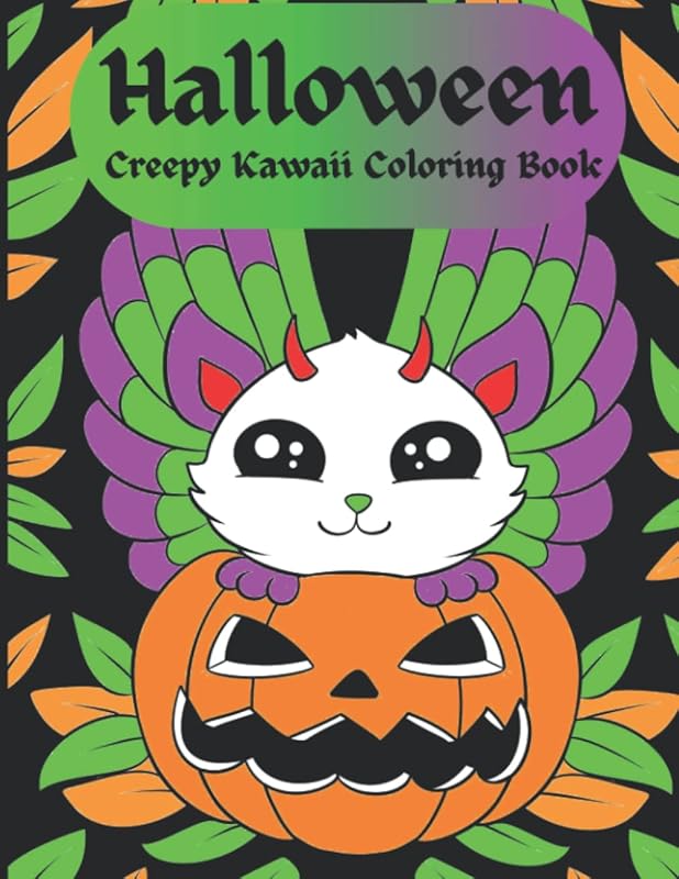 Cute & Creepy Halloween Kawaii Coloring Book: For Adults and Kids by L. A. Graham Mason
