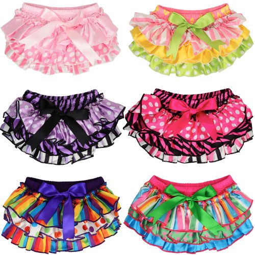 juDanzy Satin baby ruffle bloomers Diaper Covers in a Variety of colors & sizes