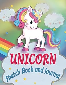 Unicorn Sketch Book and Journal: Sketch Book and Journal for Girls with Color Interior for Drawing and Sketching with Cute Unicorn by Easy Modern Designs