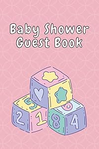 Baby Shower Guest Book Blocks 6x9 100 Pages