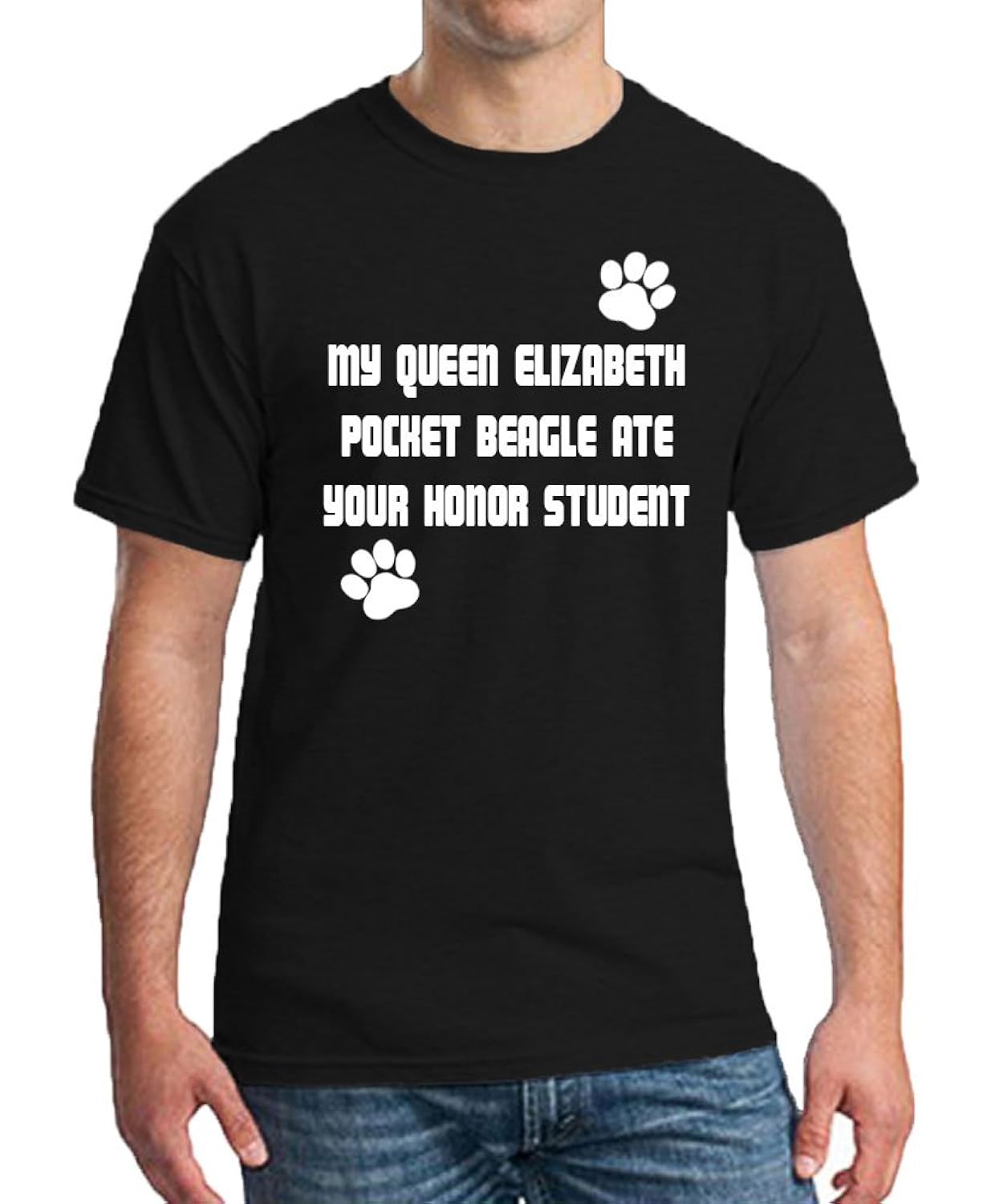 

MY QUEEN ELIZABETH POCKET BEAGLE ATE YOUR HONOR STUDENT T-Shirt Mens Womens