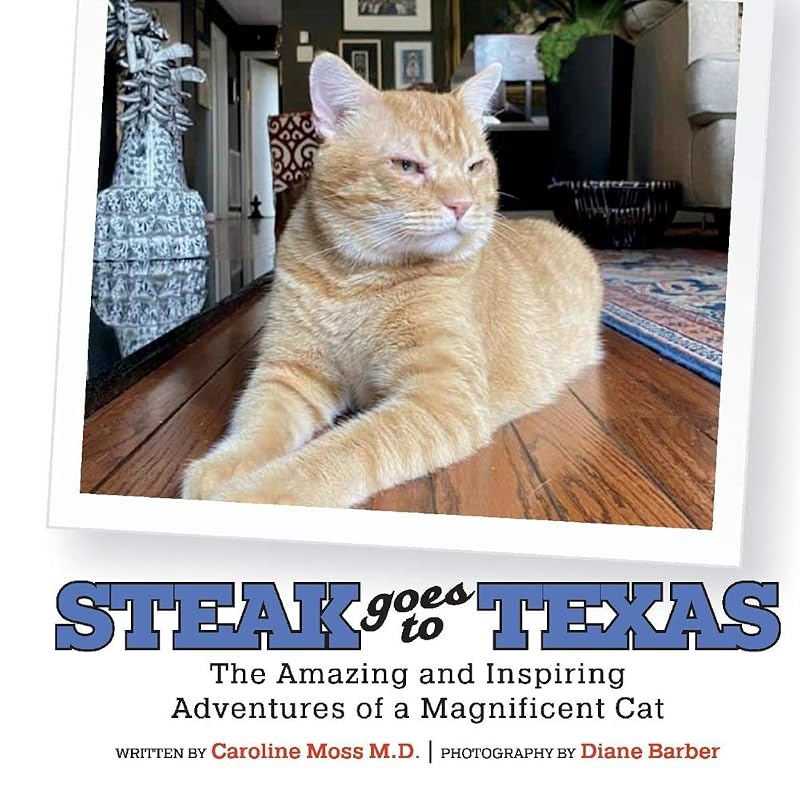 Steak Goes to Texas: The Amazing and Inspiring Adventures of a Magnificent Cat by Caroline Moss