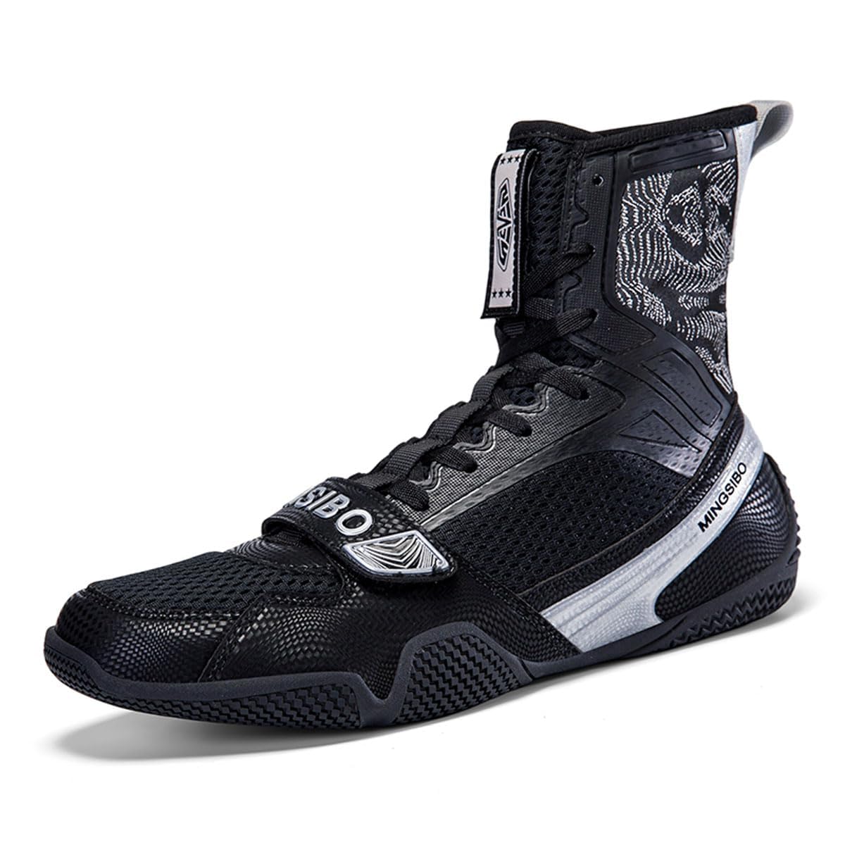 Mens Womens High Top Wrestling Boxing Shoes Lightweight Non-Slip Breathable Fitness Sneakers For Boxing Weightlifting Training_vogvips.com