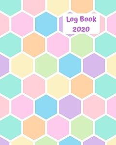 Log Book 2020: Low content book publishers log book. List date made, isbn, title, interior source and imprint used. Perfect to organize and track books published. Pastel shades funky honeycomb design by Newland Journals