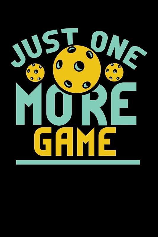 Just One More Game: 120 Pages I 6x9 I Graph Paper 4x4 I Funny Pickleball Gifts for Sport Enthusiasts by Funny Notebooks