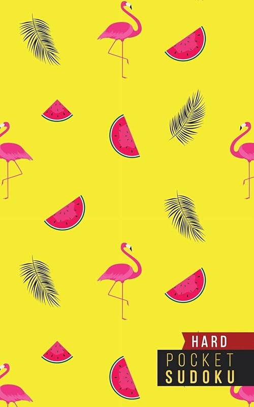 Pocket Sudoku Hard: 158 Hard Sudoku Puzzles with Solutions | Pocket Sudoku Puzzle Books | Large Print Sudoku Puzzle Books For Adults | Sudoku For Seniors | Travel Size | Fun Gift | Flamingos by Simply Sudoku