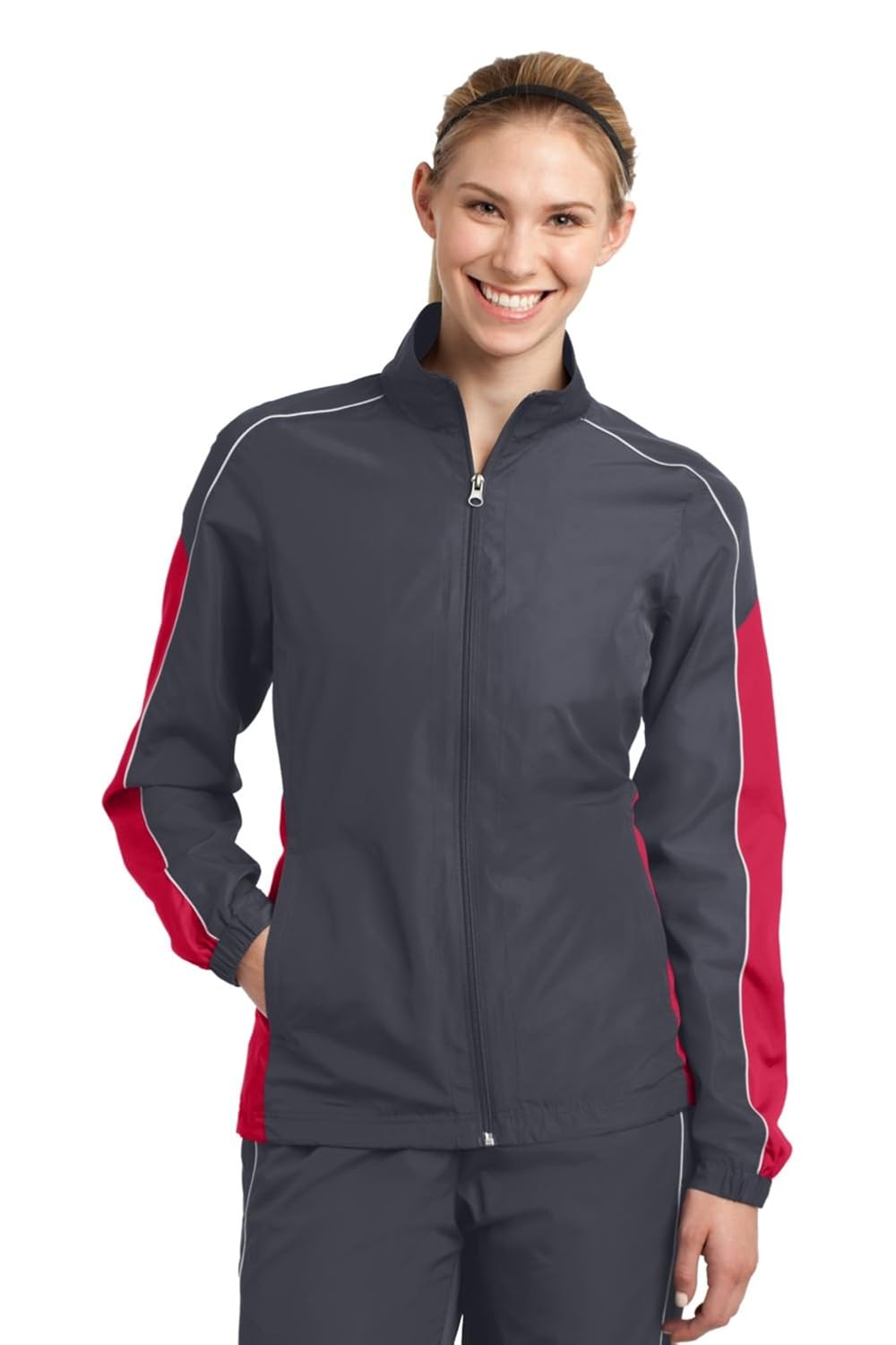 

Sport-Tek Women's Piped Colorblock Wind Jacket
