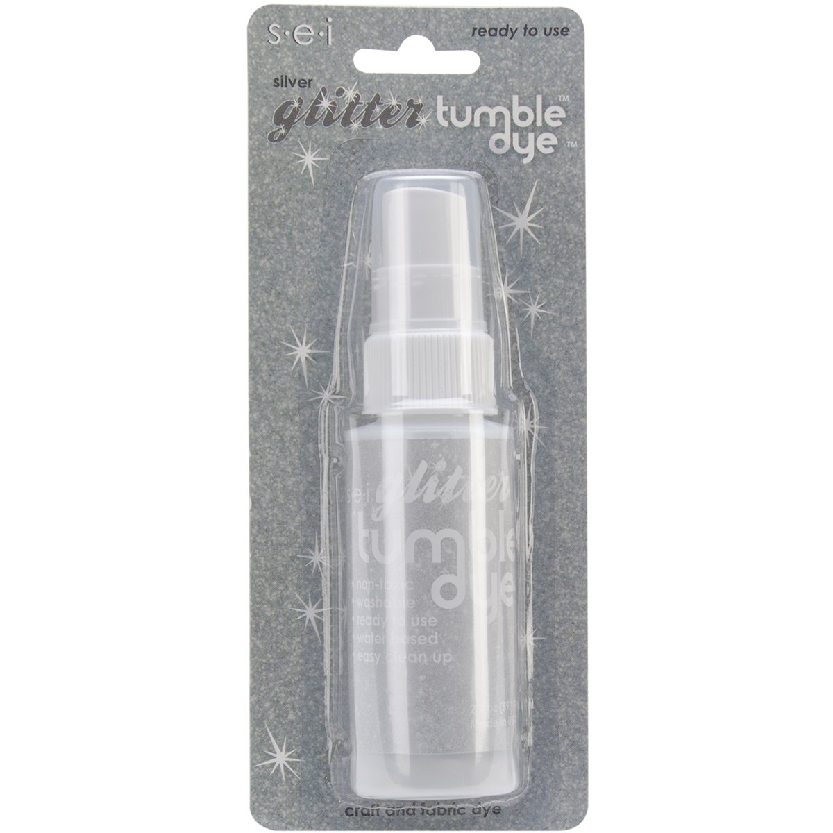 

Sew Easy Industries Tumble-Dye Glitter Spray Bottle, 2-Ounce, Silver