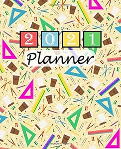 2021 Planner: Weekly and Monthly Agenda: Calendar Organizer / 147 Pages (7.5x9.25") / Office Supply Design by Pepper Seed Prints