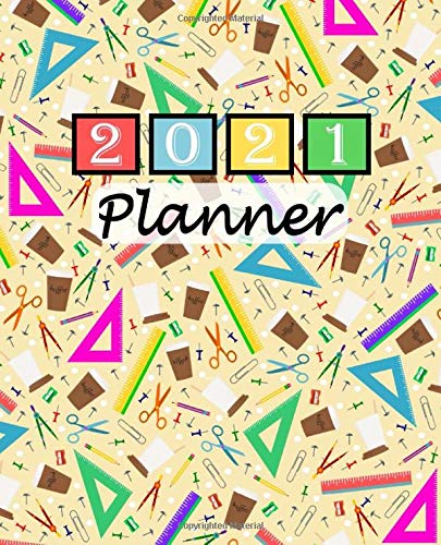 2021 Planner: Weekly and Monthly Agenda: Calendar Organizer / 147 Pages (7.5x9.25") / Office Supply Design by Pepper Seed Prints