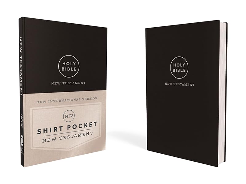 NIV, Shirt Pocket New Testament, Leathersoft, Black, Comfort Print by Zondervan