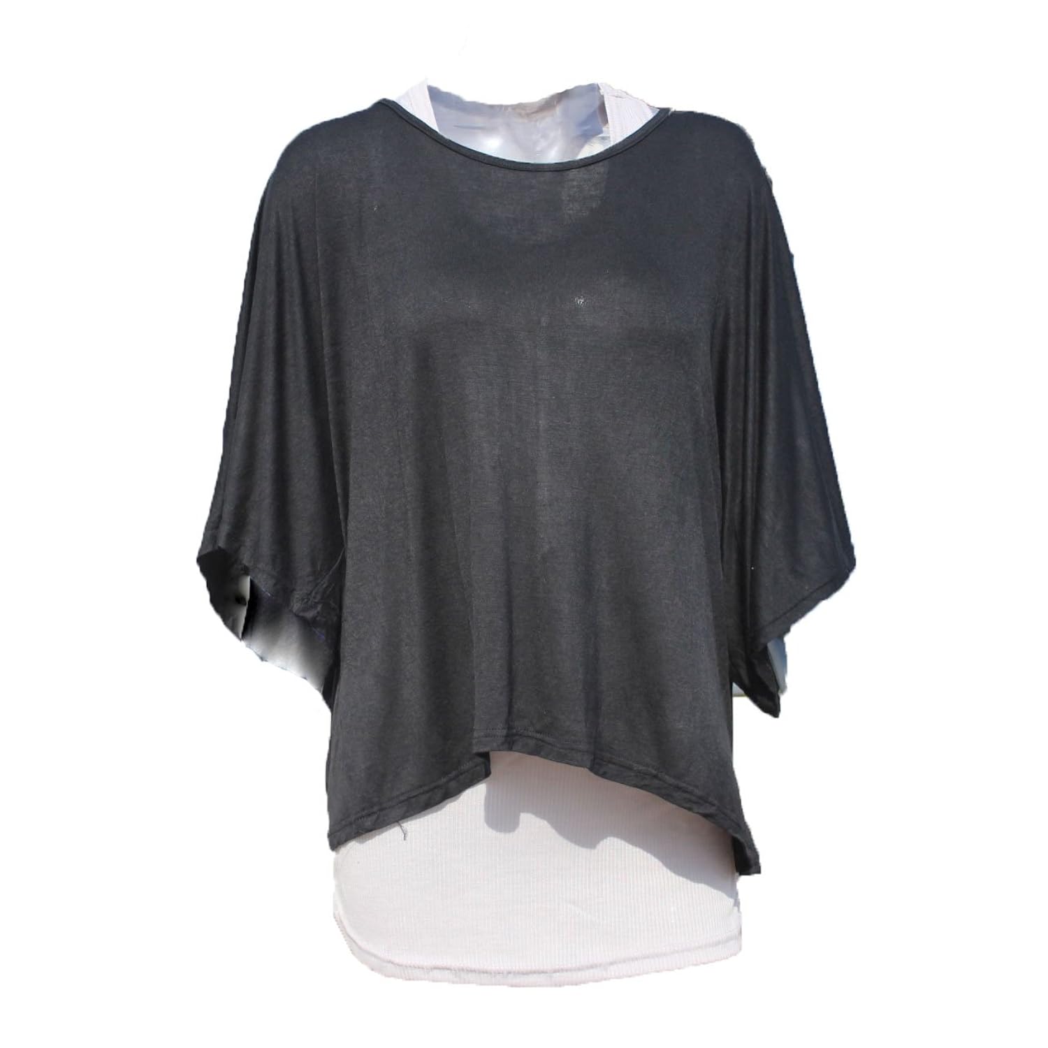

Angelina88 Women's Clothing Batwing Dolman Short Sleeve Loose Tops Vest T-Shirt