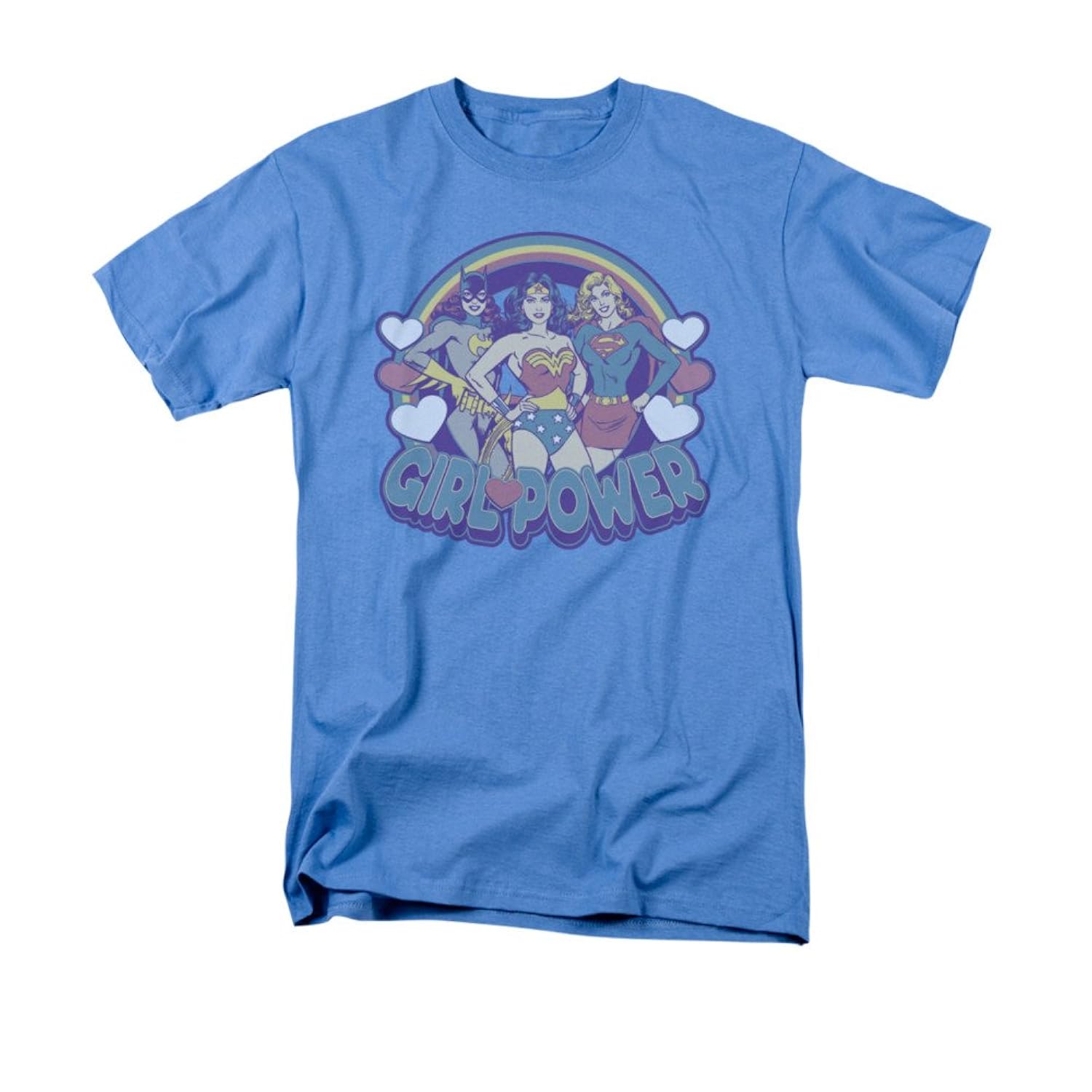

DC Comics Women Retro Girl Power Men's Carolina Blue T-Shirt