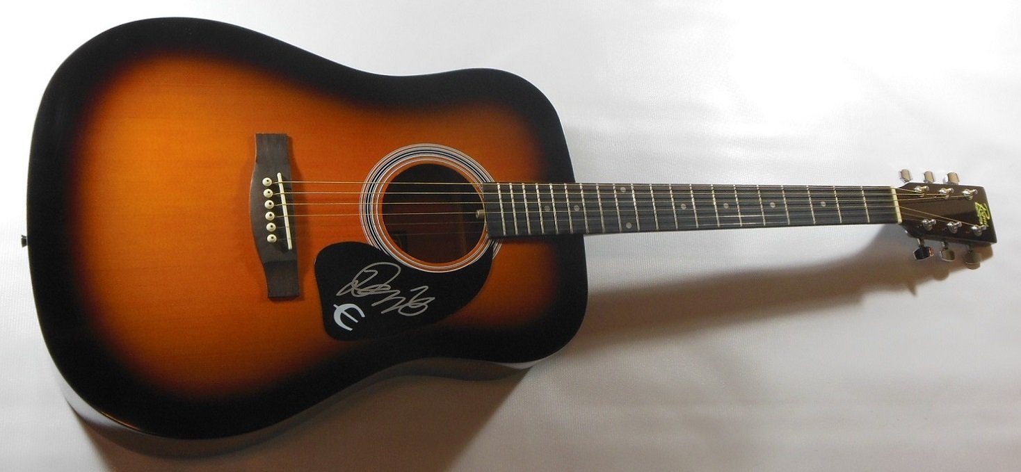 

Demi Lovato Unbroken Skyscaper Signed Autographed Full Size Sunburst Acoustic Guitar Loa