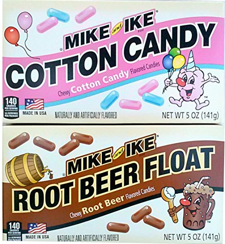 Mike and Ike Root Beer Float and Cotton Candy Duo 5oz