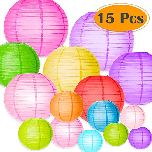 Algopix Similar Product 7 - Selizo 15 Packs Paper Lanterns with