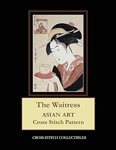 The Waitress: Asian Art Cross Stitch Pattern by Cross Stitch Collectibles