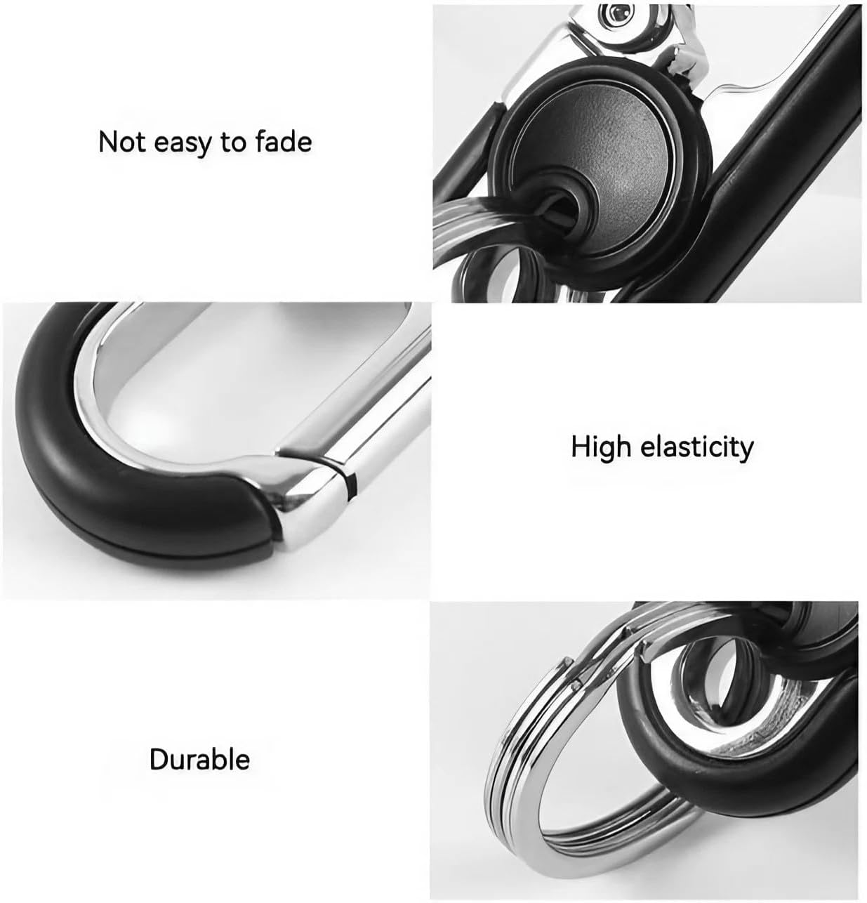 Men's Car Key Chain 3pcs, Personalized Creative Stainless Steel Car Keychain For Men Black_voghion.com