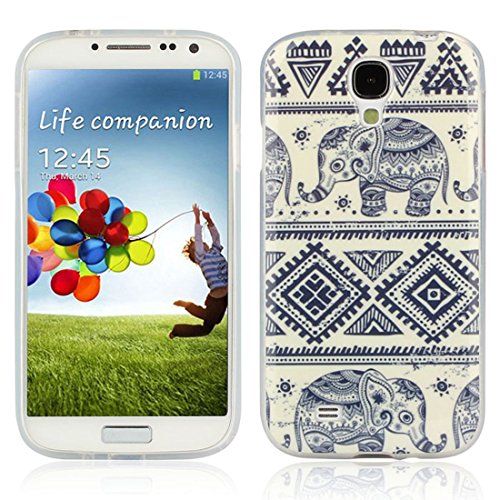 ABC(TM) 1pc Retro Elephant Rubber Soft TPU Case Cover for Samsung Galaxy S4 I9500