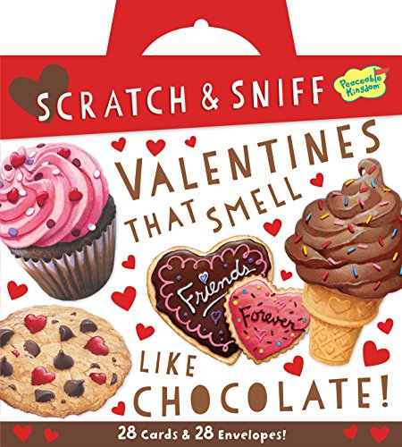 Peaceable Kingdom / Chocolate Scented Scratch & Sniff Super Valentine Card Pack