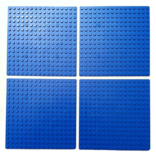 5-Inch By 5-Inch Blue Dots Baseplate Lego®-Compatible 4-Pack