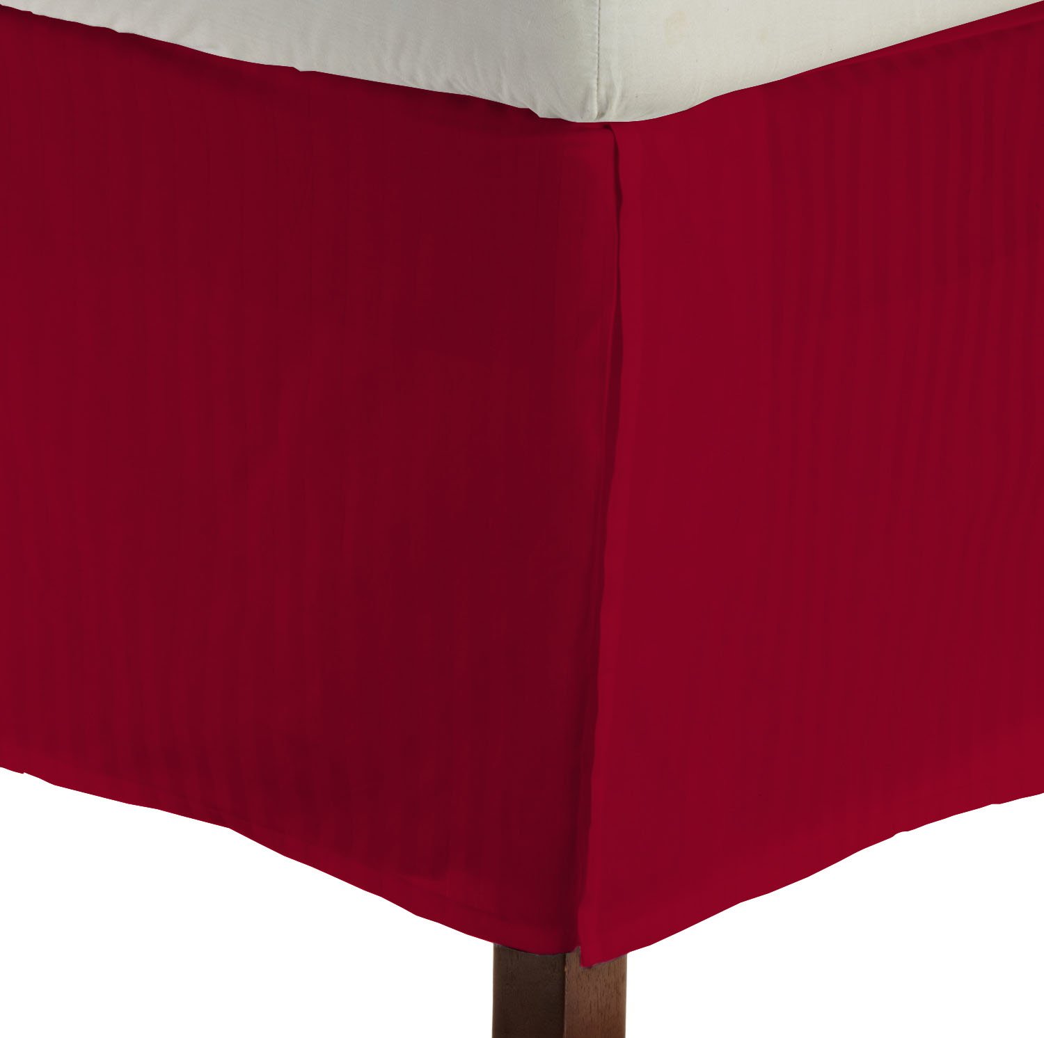 

Cal-Queen Size 800 Thread Count 100% Egyptian cotton 16" Deep Pocket Tailored Bedskirt Striped -Blood Red Created By Pearl Bedding