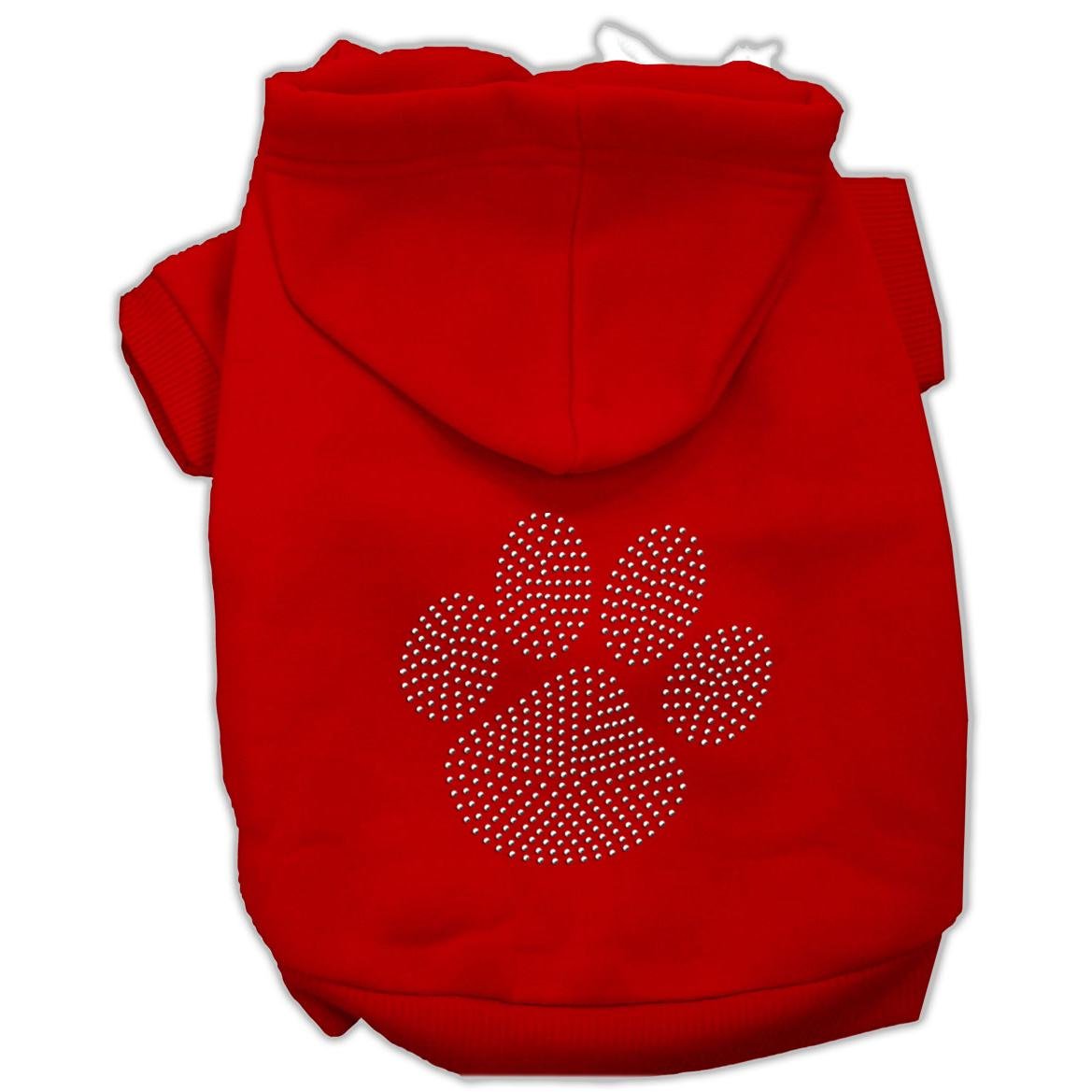 

Clear Rhinestone Paw Hoodies Red XS (8)