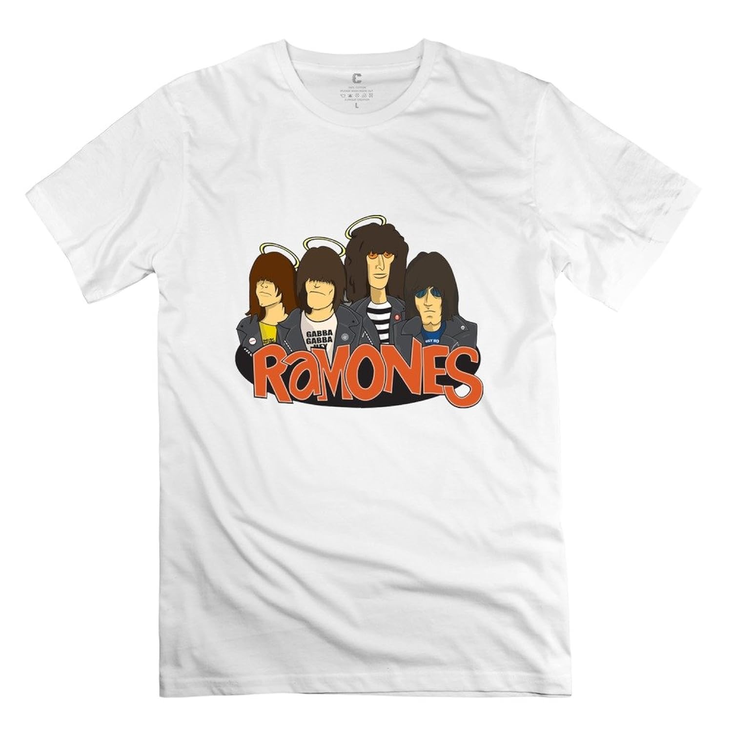 

XY-TEE Men's Tee Ramones Dee Dee Sailor White
