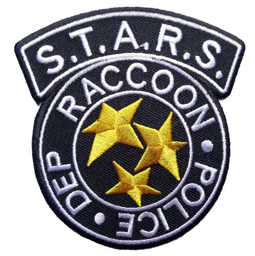 VELCRO Resident Evil S.T.A.R.S. Raccoon Police Blk Logo PATCH