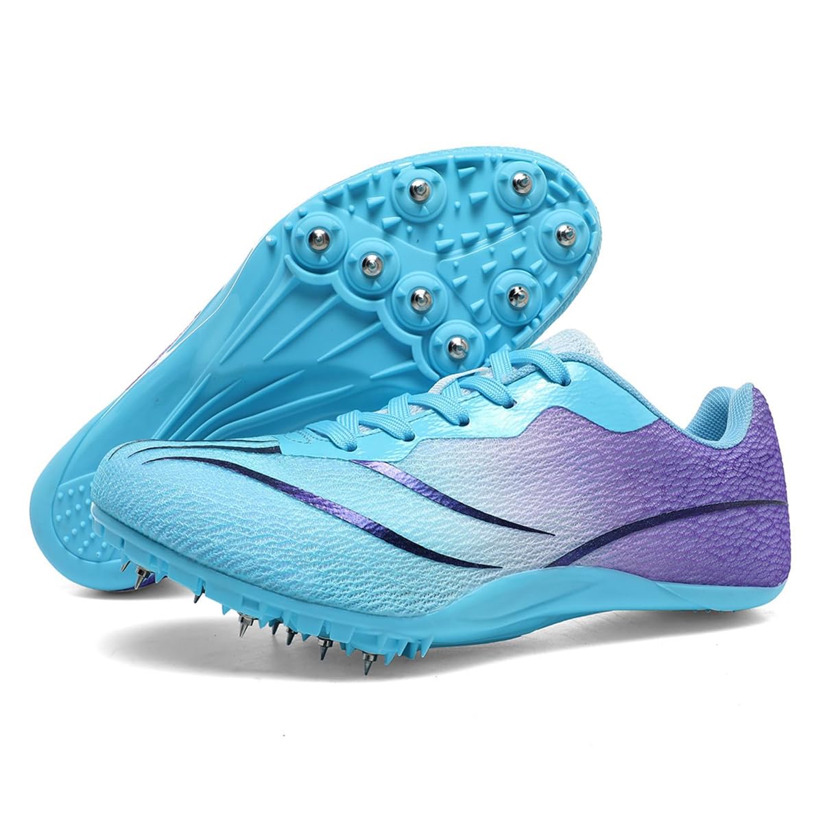Men's Women's Running Spikes Sneakers, Ultra Lightweight Mesh Breathable Track & Field Shoes Fashion Sprint Trainers_vogvips.com