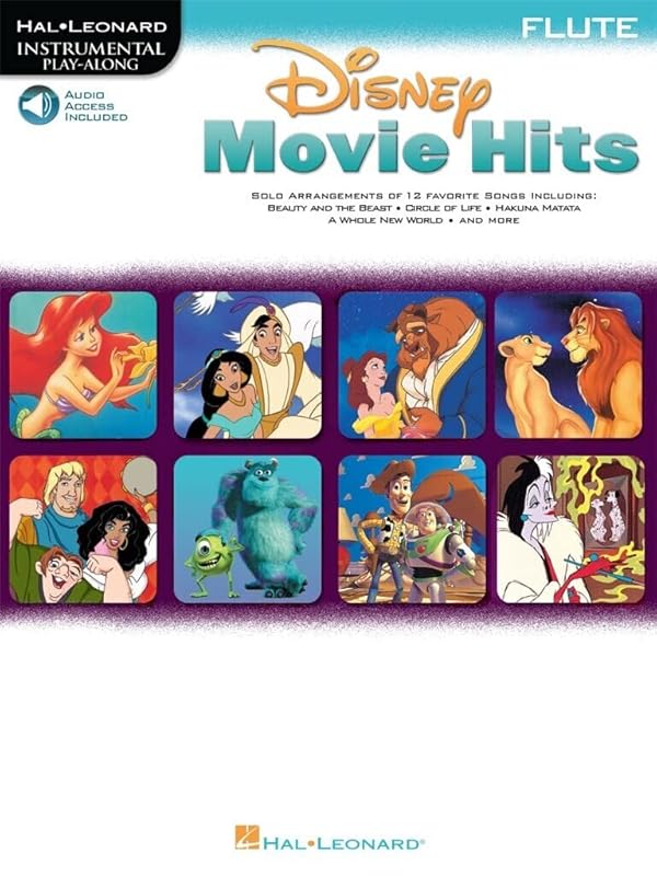 Disney Movie Hits for Flute: Play Along with a Full Symphony Orchestra! by Hal Leonard Corp.
