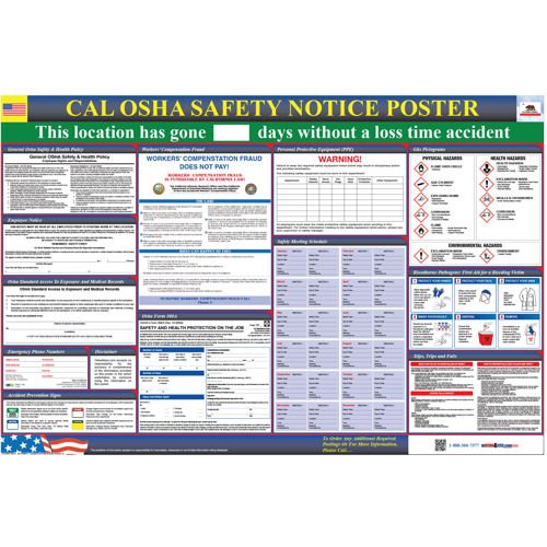Cal-OSHA Safety Notice Poster