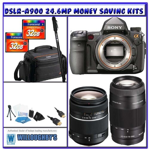Black Friday Sony Alpha DSLRA900 24.6MP SLR (Camera Body) + Sony 28