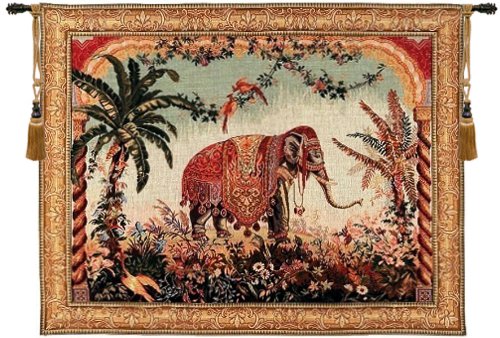 Algopix Similar Product 5 - Royal Elephant French Wall Art Tapestry