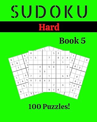 Sudoku Hard Book 5: 100 Sudoku for Adults | Large Print | Hard Difficulty | Solutions at the End | 8'' x 10''