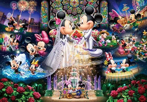 Disney Jigsaw Puzzle 108 Pieces D-108-742 Mickey Wedding (18.2x25