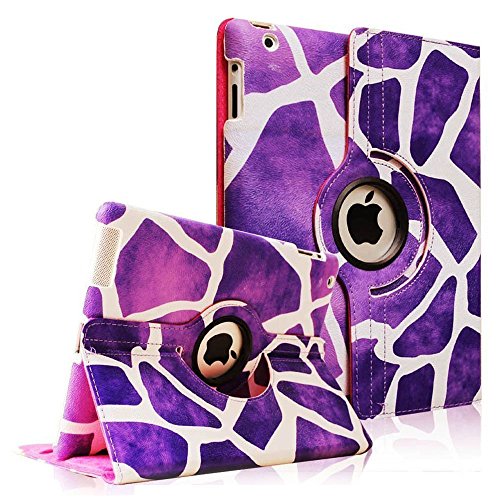 FINTIE (Graffiti) 360 Degree Stylish Rotating Magnetic Case Smart Cover With Swivel Stand For Apple iPad 4th Generation Retina Display / the new iPad 3 / iPad 2 (Wake/sleep Function)