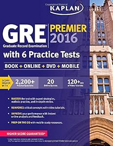GRE&reg; Premier 2016 with 6 Practice Tests: Book + Online + DVD + Mobile