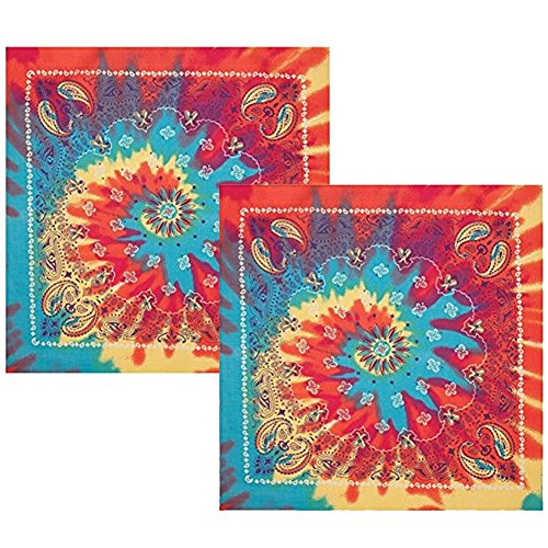 Algopix Similar Product 16 - Tie Dye Paisley Bandanna  2 Pack 