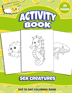 Sea Creatures Dot to Dot Coloring Book: Lemon Flip Activity Book by Lemon Flip Press