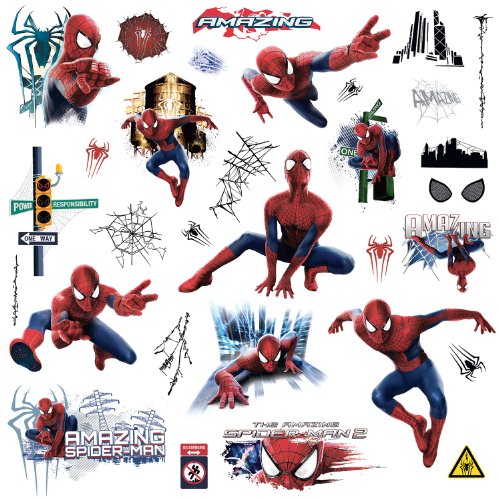 Ultimate Spider-Man Peel & Stick Wall Decals – RoomMates Spidey Stickers For Kids Room