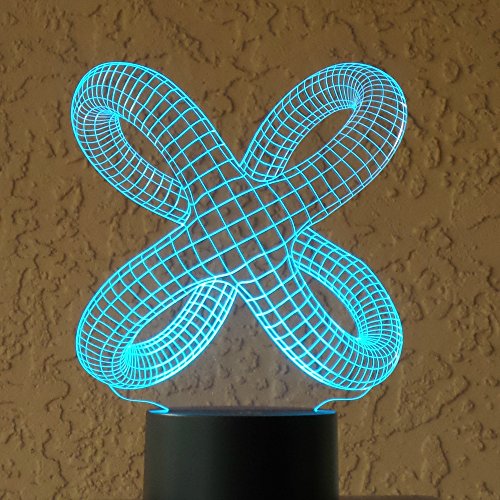 Optical Illusion 3D Crisscross Rings Lighting by Playtime 123 is a Great Nightlight with a Soft Subtle Glow for Kids. These Eco-friendly Laser Cut Precision LED Lights Make Beautiful Gifts for Mom and Amazing Desk Lamps for Dad. Start Enjoying your very own Multicolored USB Powered Light Today!