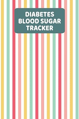 Diabetes Blood Sugar Tracker: Daily Blood Glucose Log Book (2 Years) For Women And Teen Girls - Stripes