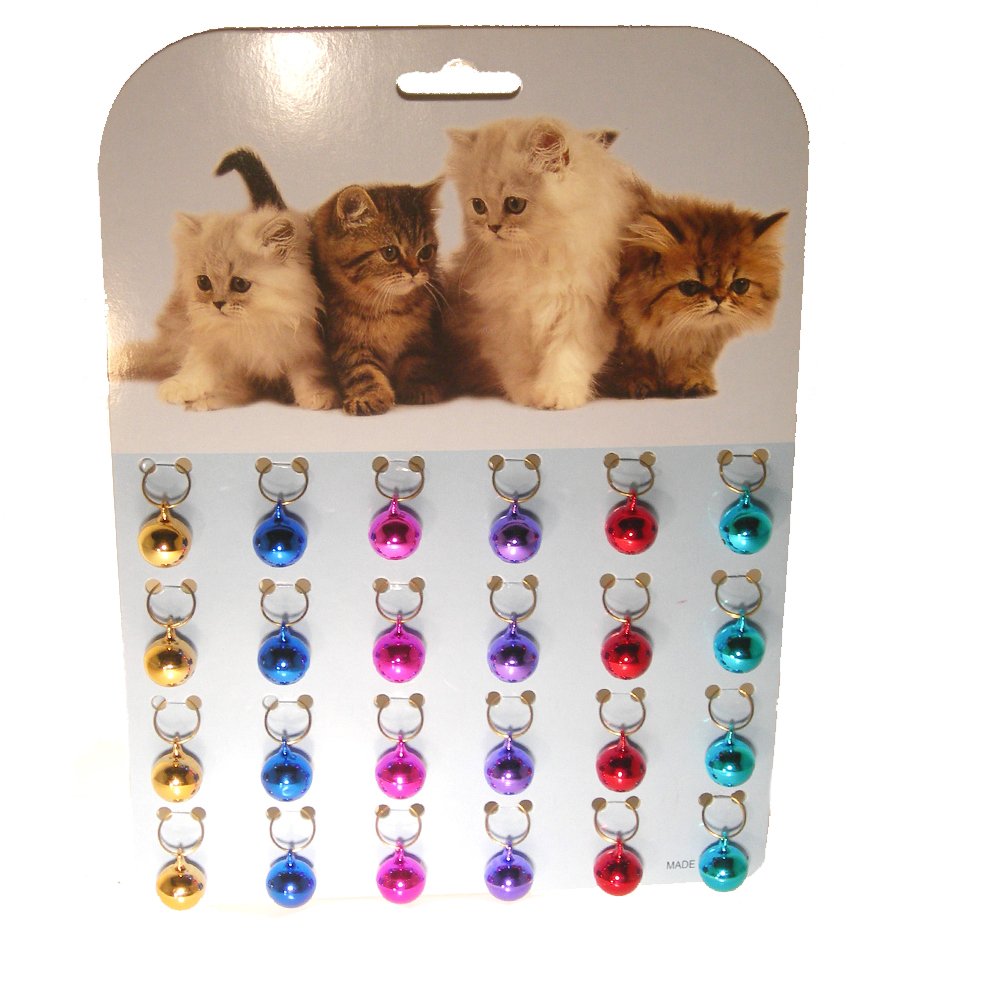 

Cat A Lack Brass Cat Bells, 24 Per Card